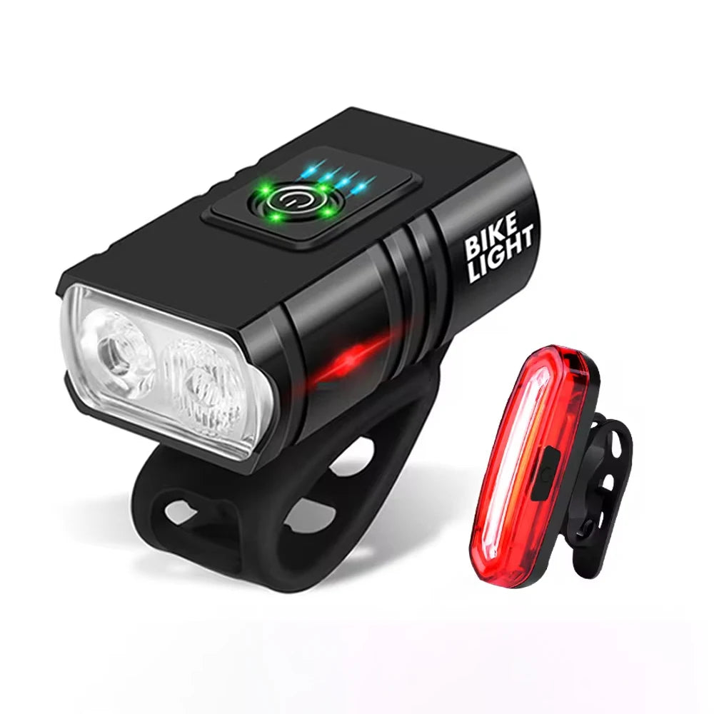 Rechargeable Front and Rear Bike Light Set for Safety