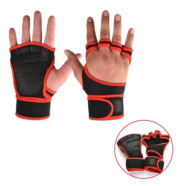 Full Palm Protection Breathable Fitness Gloves for Men & Women with Anti-Slip Grip