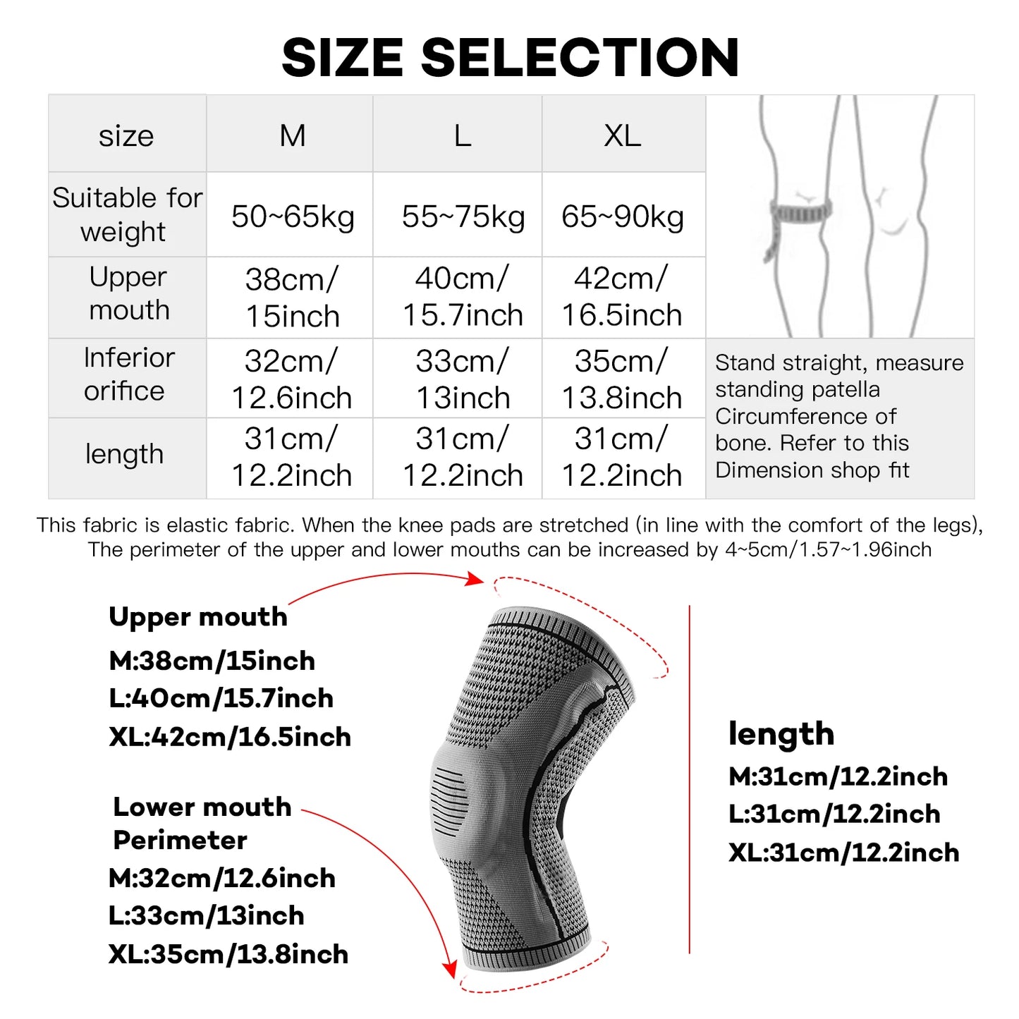 Medical Sport Knee Support Brace for Injury Prevention & Recovery