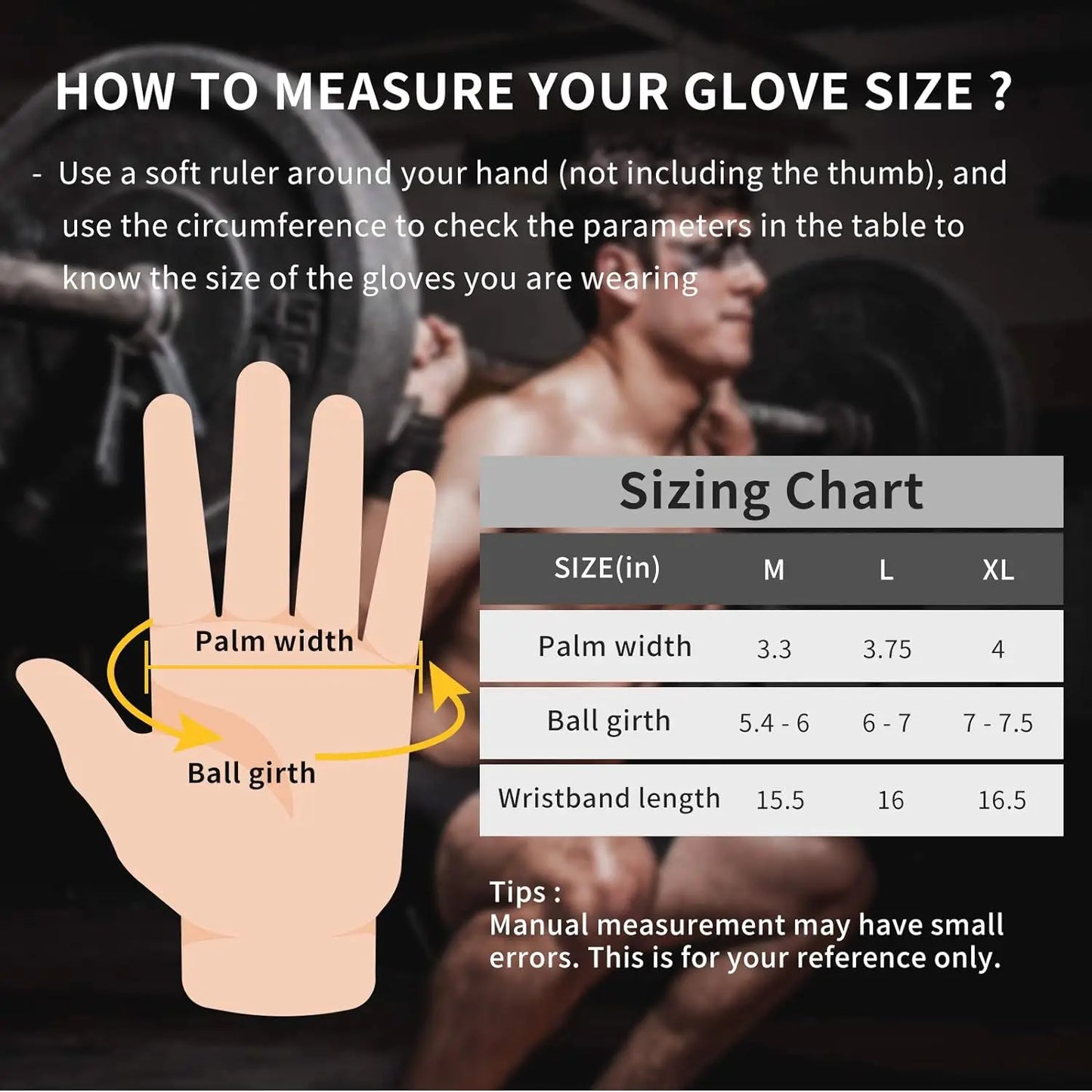 Full Palm Protection Breathable Fitness Gloves for Men & Women with Anti-Slip Grip