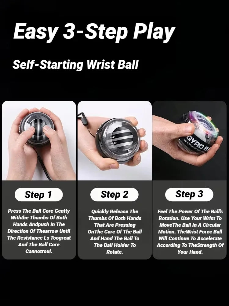 Ultimate Gyroscopic Colorful Metal Self-Starting Wrist Powerball