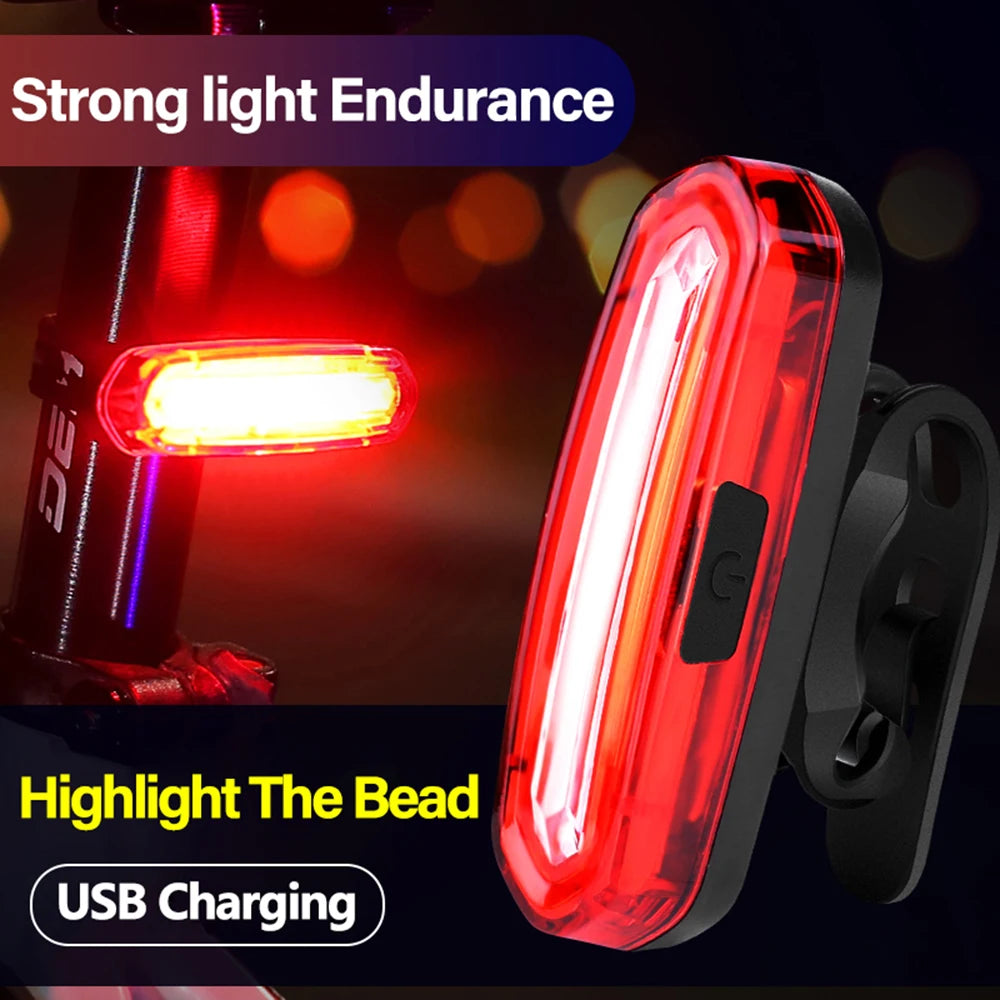 Rechargeable Front and Rear Bike Light Set for Safety