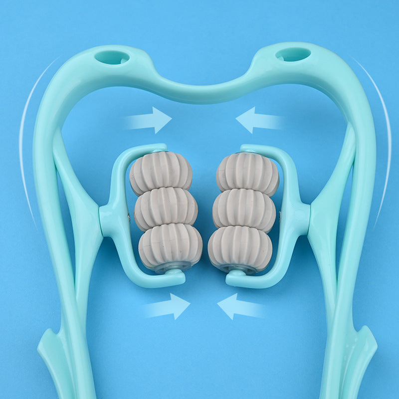 Multifunctional Manual Six-Wheel Neck Massager to Relieve Neck Pain