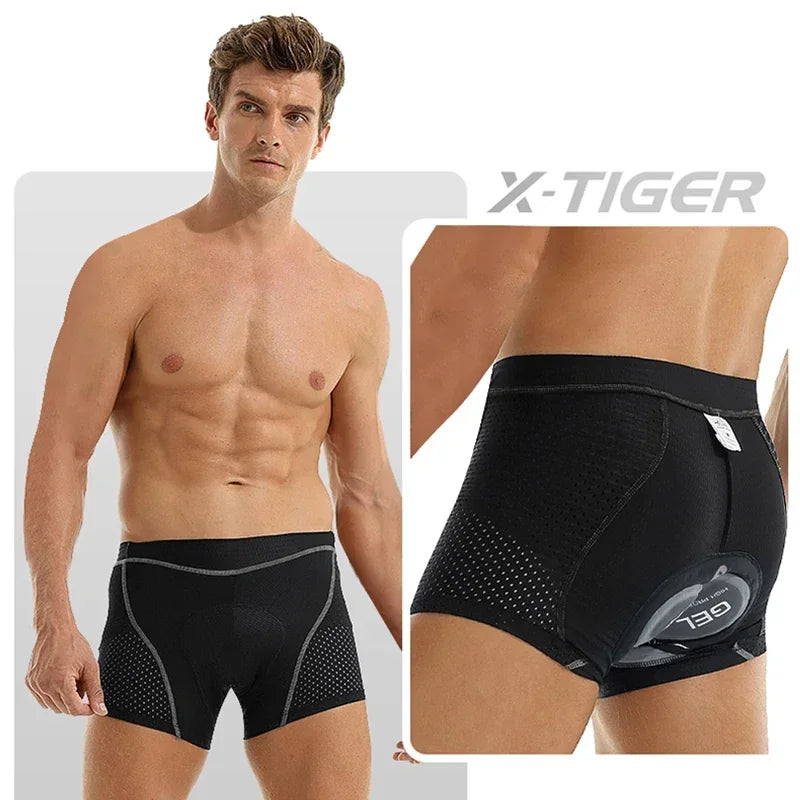 X-TIGER 5D Gel Padded Breathable Shockproof Cycling Underwear Shorts