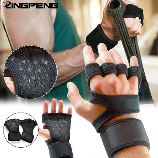 Full Palm Protection Breathable Fitness Gloves for Men & Women with Anti-Slip Grip