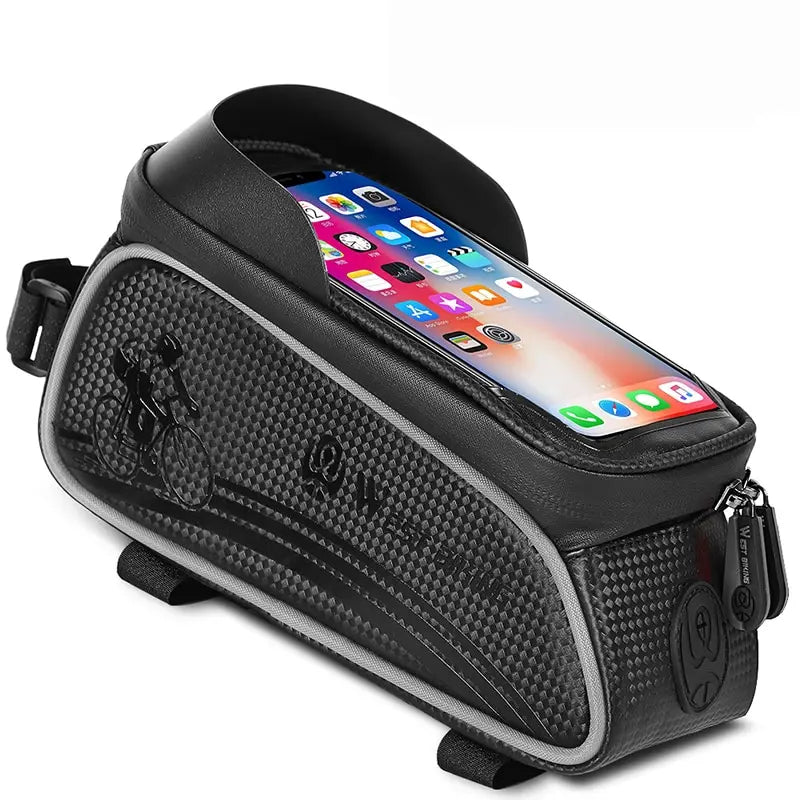 Weatherproof Your Journey: Durable Bike Bag with Phone Touch Access